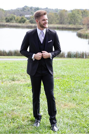 Black Slim Fit 3 piece suit