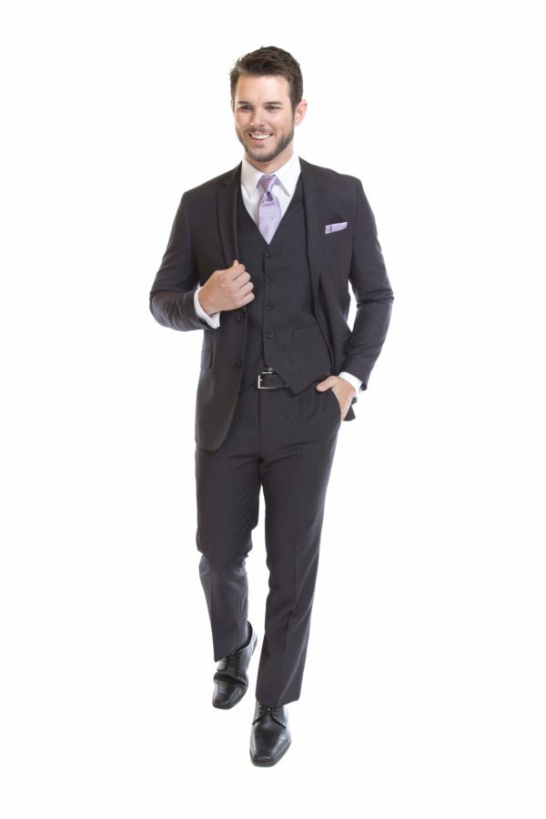 David Major Charcoal Slim Fit Suit