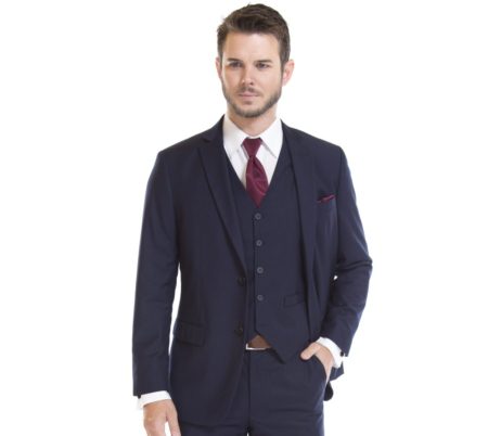 David Major Navy Slim Fit Suit