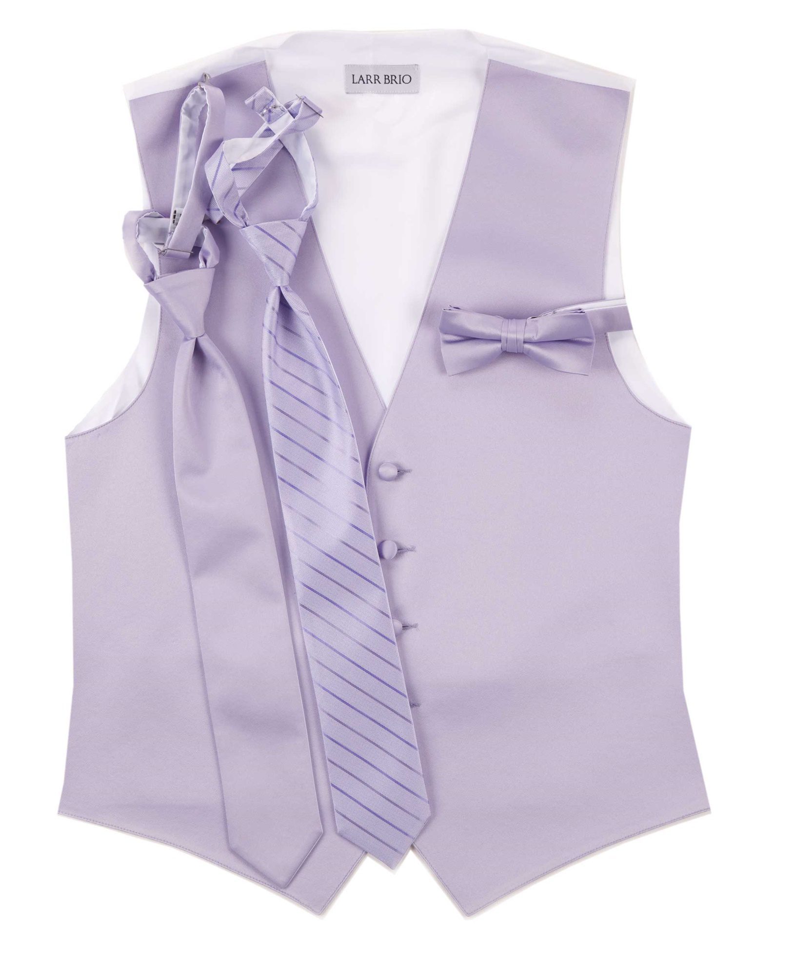 Simply Solid Lilac Vest Ties Larr Brio