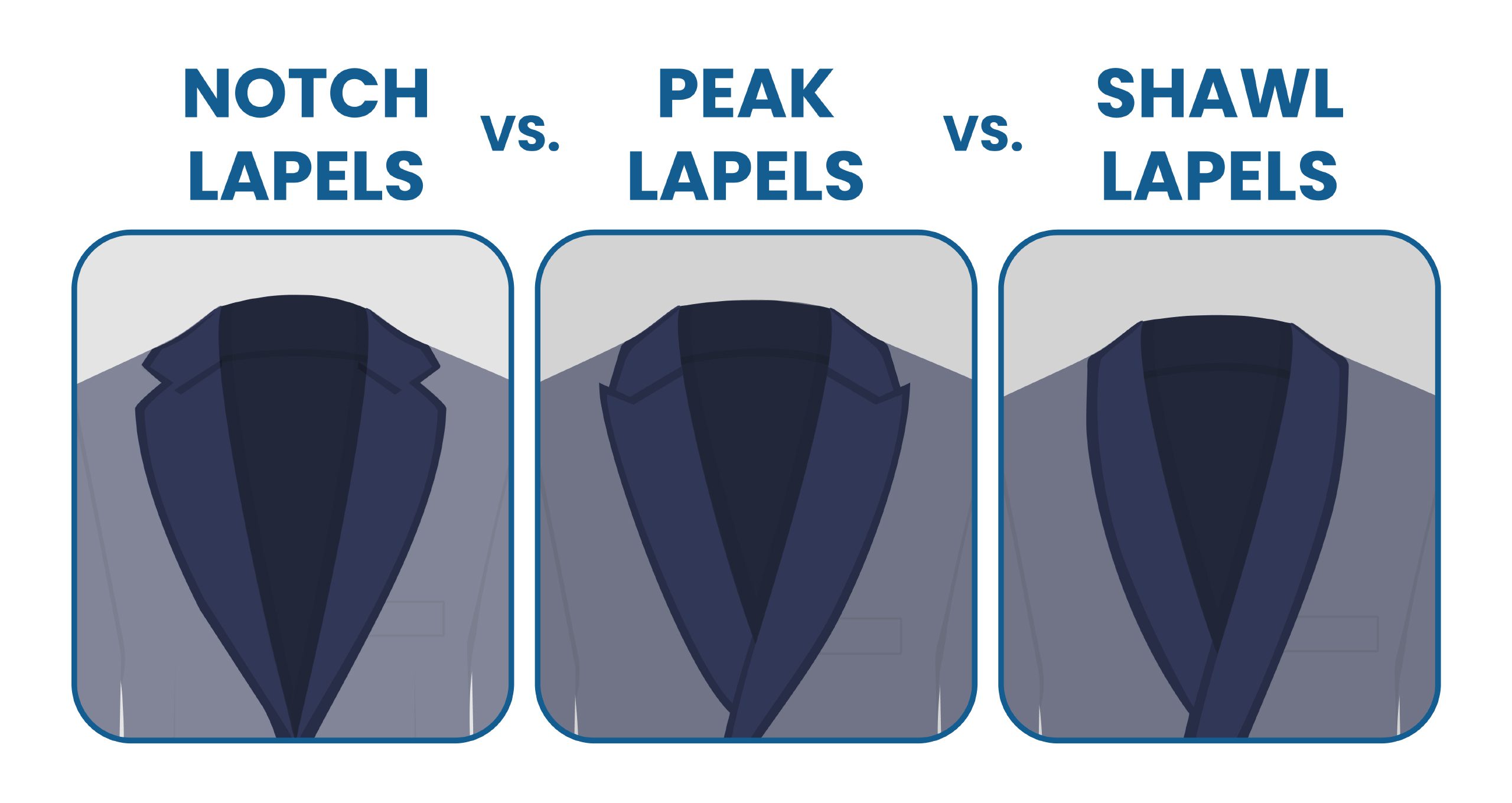 Notch vs. Peak vs. Shawl Lapel