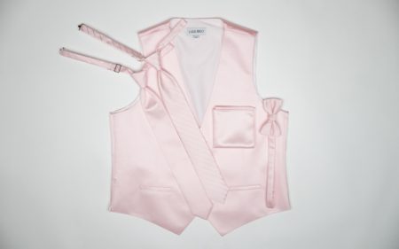 Modern Solid Pink Vest & Ties