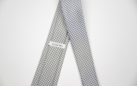 White/Black Checked Tie