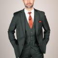 Men's Slim Fit Suit in Hunter Green