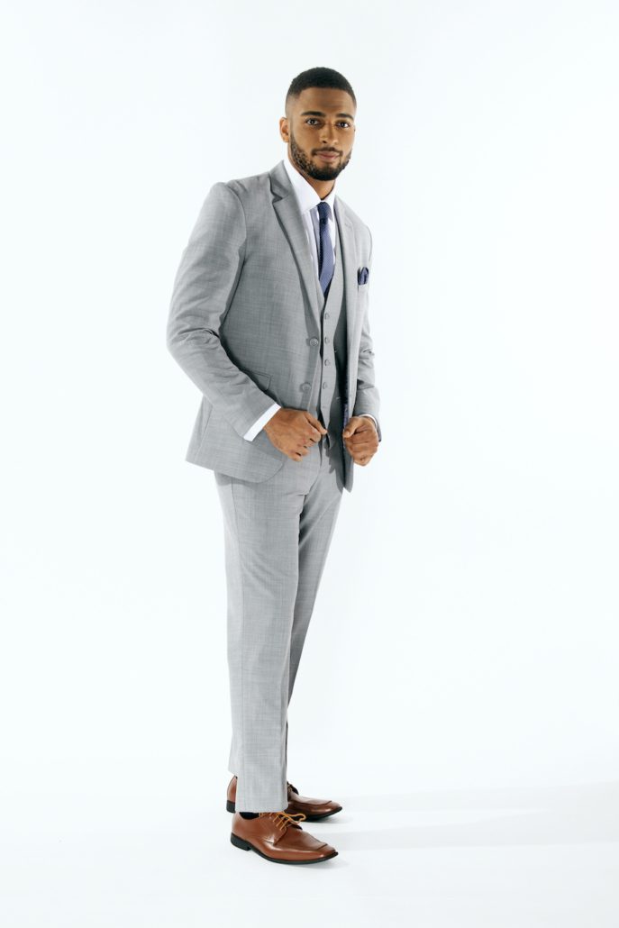 Grey Slim Fit Suit | Rondinelli Tuxedo