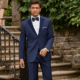 Eric Navy Blue Slim Fit Tuxedo