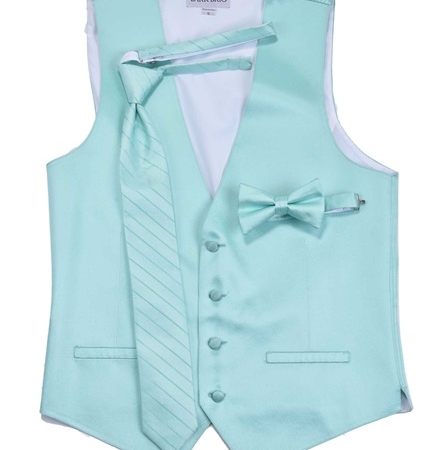 Mint Colored Vest & Ties
